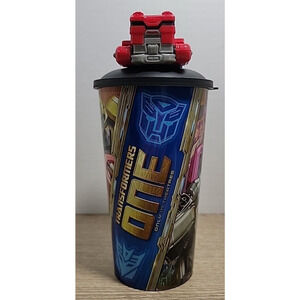 TRANSFORMERS ONE Reusable CUP W OPTIMUS PRIME TOPPER AMC EXCLUSIVE NEW